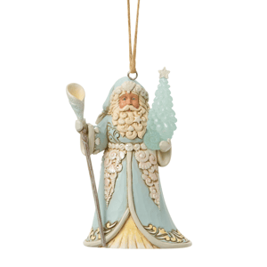 Jim Shore Heartwood Creek Santa Sea Glass Christmas Ornament