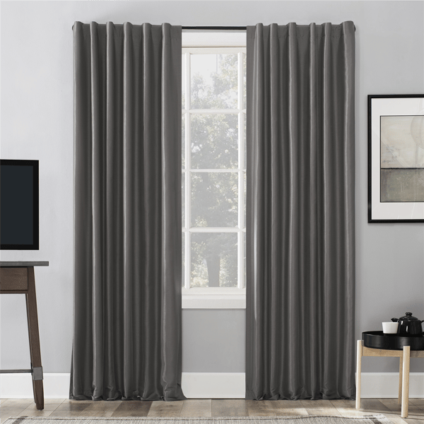 Sun Zero Evelina 100% Blackout Back Tab Curtain Panel