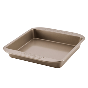 Farberware Bakeware Nonstick Square Cake Pan, 9-Inch, Mocha
