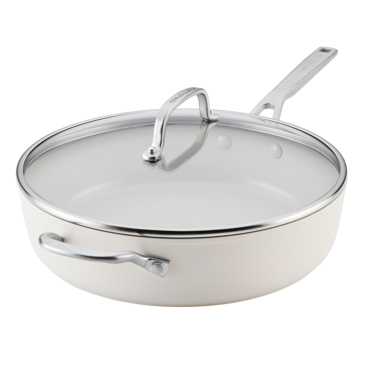 KitchenAid Hard-Anodized Ceramic Induction 5-Qt. Saute Pan with Lid - Agave Blue