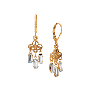 1928 Filigree Crystal Drop Chandelier Earring