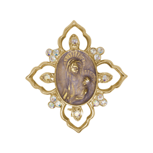 Symbols of Faith 14kt. Gold-Dipped Mary & Child Pin