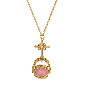 Symbols of Faith 14kt. Gold-Dipped Cross Multi-Stone Necklace