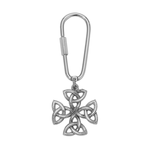 Symbols of Faith Silver-Tone Celtic Trinity Key Chain
