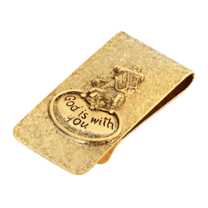Symbols of Faith 14kt. Gold-Dipped God Is With You Money Clip