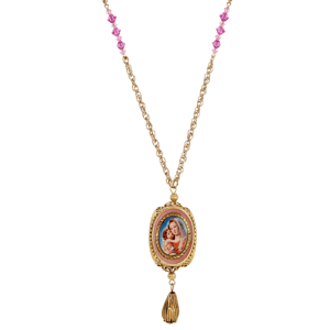 Symbols of Faith 14kt. Gold-Dipped Lady of Guadalupe Necklace