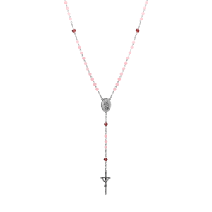 Symbols of Faith Pink & Purple Bead Our Lady of Guadalupe Rosary