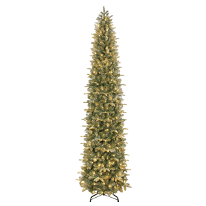 Puleo International 9ft. LED Yardley Spruce Pencil Christmas Tree