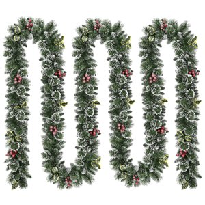Puleo International 20ft. Adorned Snowy Silverton Pine Garland