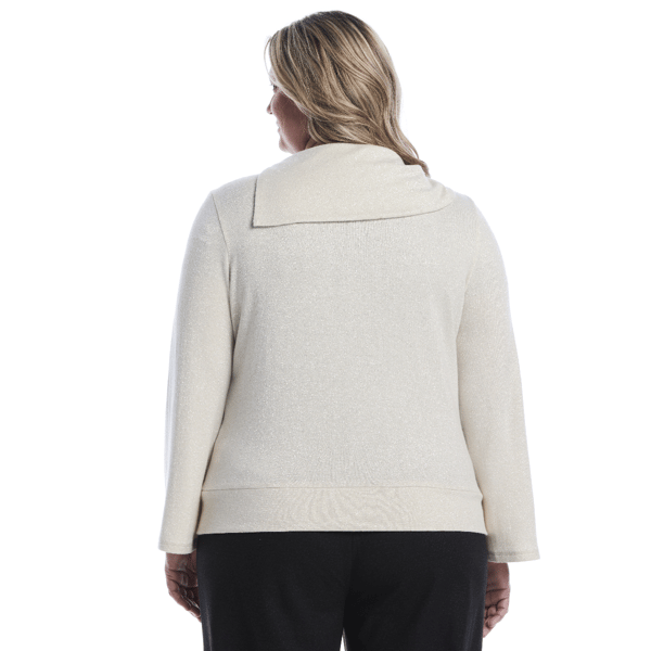 Plus Size Rafaella(R) Long Bell Sleeve Cowl Neck Sweater alternate view