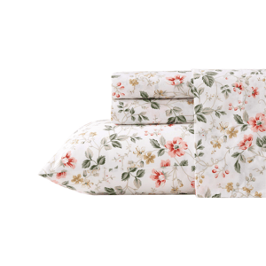 Laura Ashley(R) Meadow Floral Percale Sheet Set
