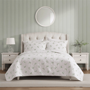 Laura Ashley(R) Bouncy Bows Reversible 3pc. Quilt Set