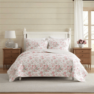 Laura Ashley(R) Rosemoore Reversible 3pc. Quilt Set