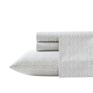 Marimekko Pikkuinen Unikko Cotton Sheet Set - Light Grey