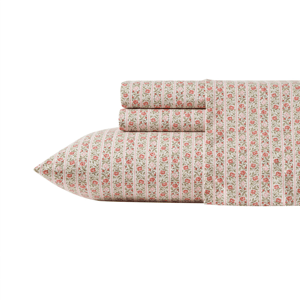 Laura Ashley(R) Marta Stripe Percale Sheet Set