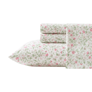 Laura Ashley(R) Bonnie Floral Percale Sheet Set