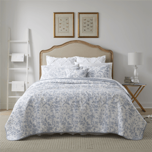 Laura Ashley(R) Amberley Cotton Reversible 4pc. Quilt Set