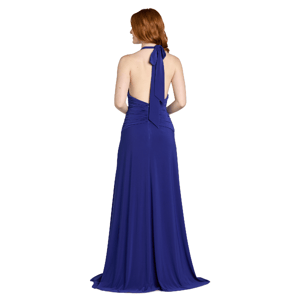 Juniors Morgan & Co. Deep V-Neckline A-Line Dress alternate view