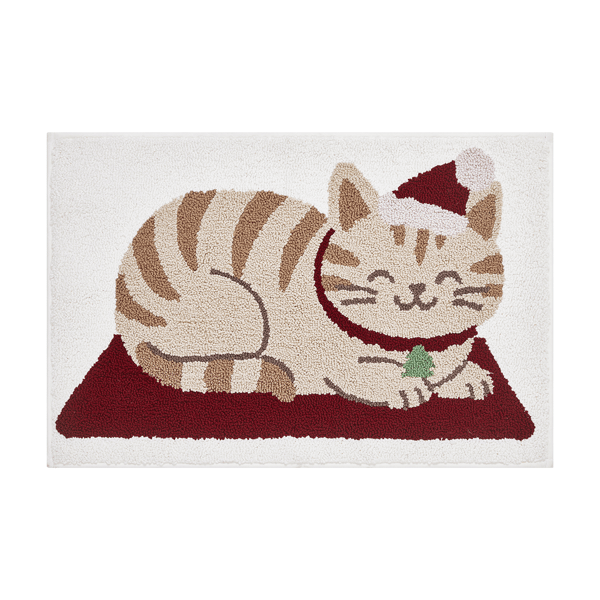 Hallmark Holiday Happy Cat Tufted 20x30 Bath Rug