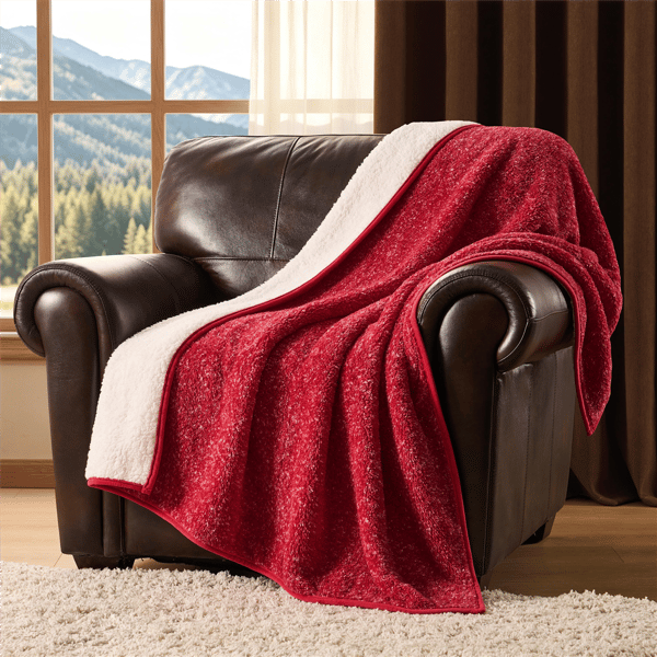 VCNY Home Alpine Cabin Cozy Sherpa Throw Blanket