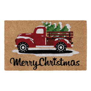 VCNY Home Christmas Truck Outdoor Coir Doormat
