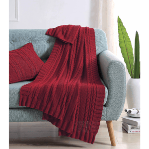 VCNY Home Dublin Cable Knit Throw Blanket