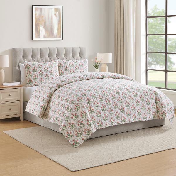 VCNY Home Ellia Taupe 3pc. Pinsonic Quilt Set