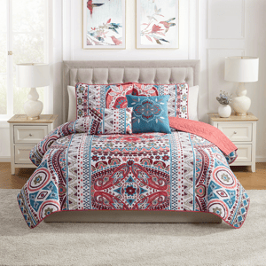 VCNY Home Natasha 5pc. Reversible Medallion Quilt Set