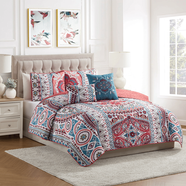 VCNY Home Natasha 5pc. Reversible Medallion Quilt Set alternate view
