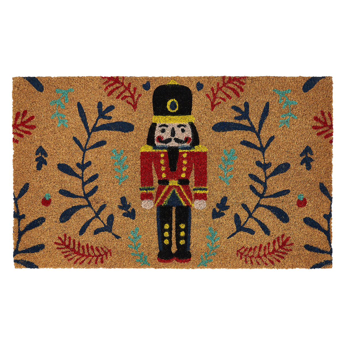 Vcny Home Nutcracker Holiday Outdoor Coir Doormat, 18" x 30" - Multi