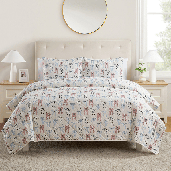 VCNY Home Multi-Ribbon Pinsonic 3pc. Quilt Set
