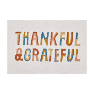 Hallmark(tm) Multicolor Thankful/Grateful Microfiber 20x30 Bath Rug