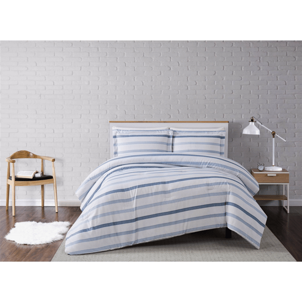 Truly Soft Waffle Stripe 3pc. Reversible Comforter Set