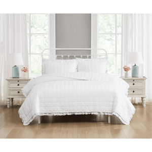 The Farmhouse by Rachel Ashwel Ruffled Washed Cotton 3pc. Quilt