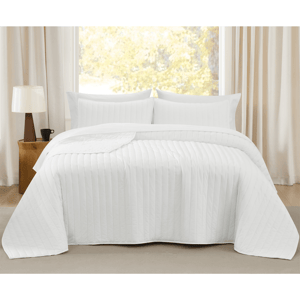 Brooklyn Loom Oversized Cotton Percale 3pc. Quilt Set