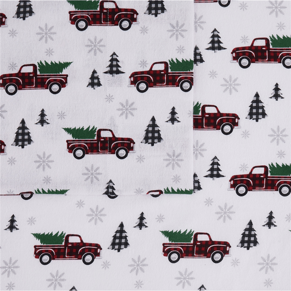 Truly Soft Holiday Truck Flannel Sheet Set alternate view