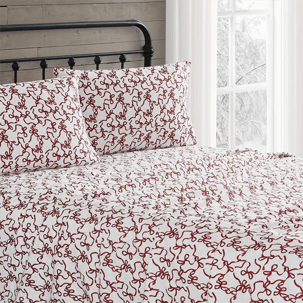 Truly Soft Ribbon and Bows Flannel Sheet Set alternate view