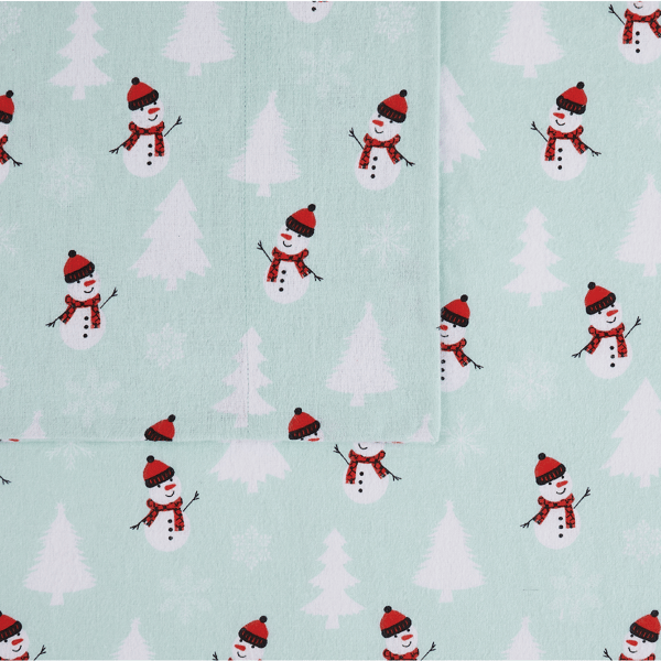 Truly Soft Snowman Wonderland Flannel Sheet Set alternate view
