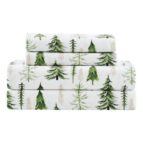 Truly Soft Trees Flannel Sheet Set