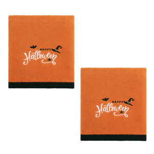 Avanti Happy Halloween Icons 2pk. Embroidered Hand Towels