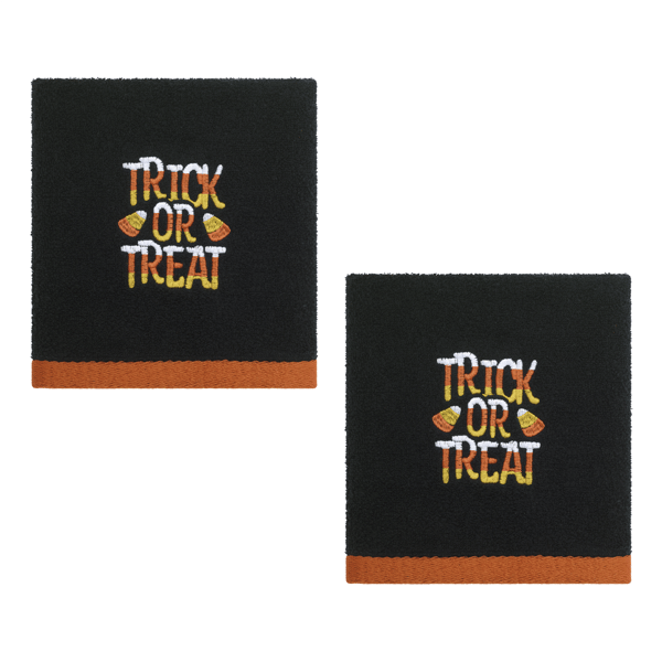 Avanti Trick or Treat Halloween 2pk. Embroidered Hand Towels