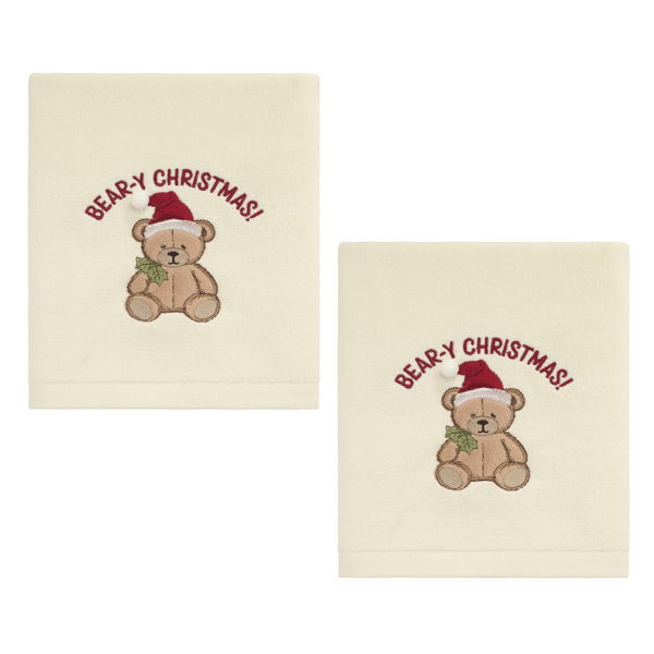 Avanti Teddy Bear 2pk. Hand Towel Set