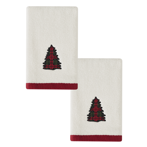 Avanti Patchwork Plaid 2pk. Fingertip Towel Set