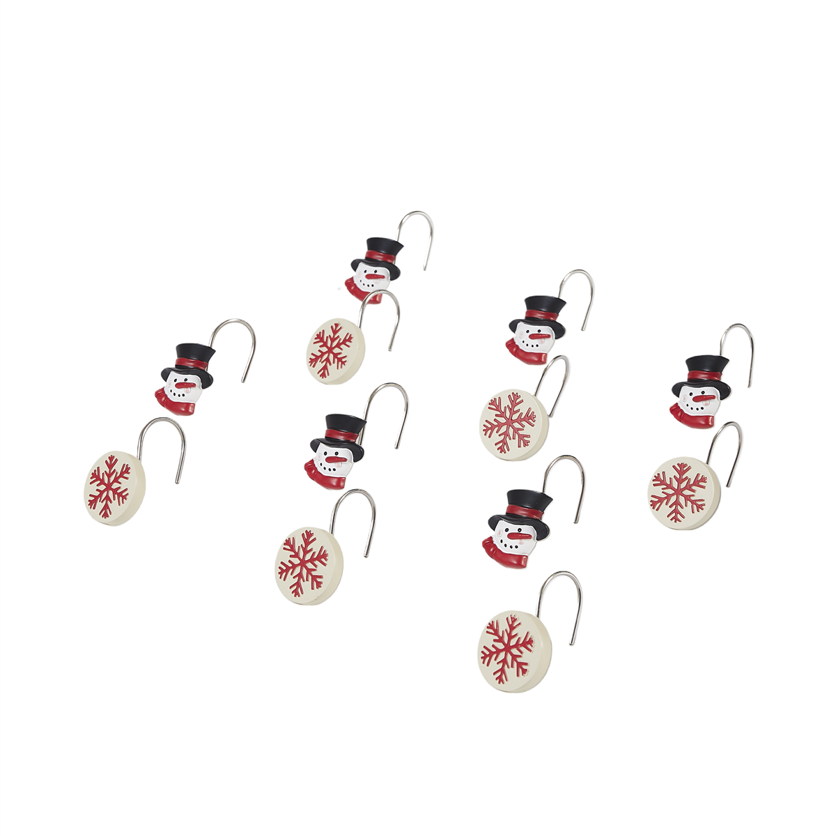 Avanti Patchwork Plaid Shower Curtain Hooks, One Size, Beige