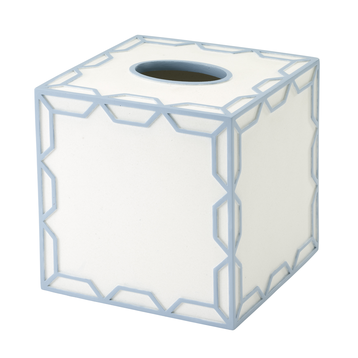 IZOD Trellis Tissue Box Cover, One Size, Blue