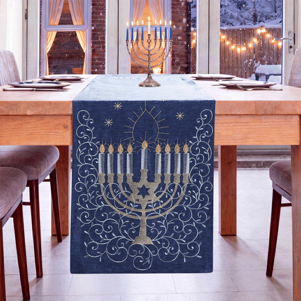 Avanti Menorah Runner - 14x72