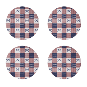 Avanti Celebration Woven Braided Round Placemats - Set of 4