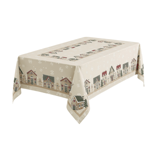 Avanti Linens Gingerbread Village Tablecloth