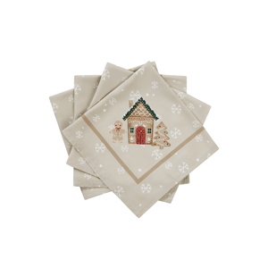 Avanti Linens Gingerbread Village Napkins - Set of 4