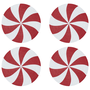 Avanti Peppermint Round Placemats - Set of 4